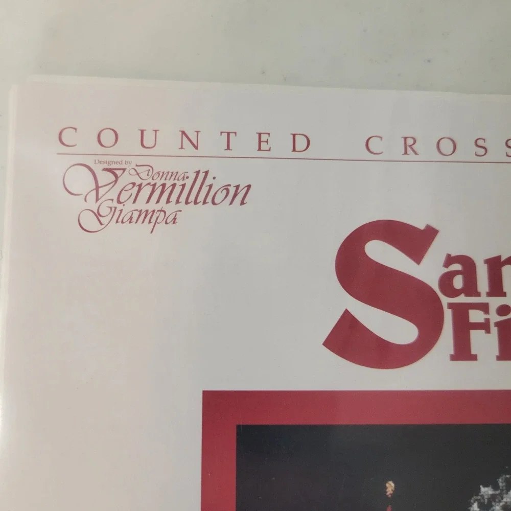 The Vermillion Stitchery Santa's Fireplace Cross Stitch Chart Donna‎ Giampa 221